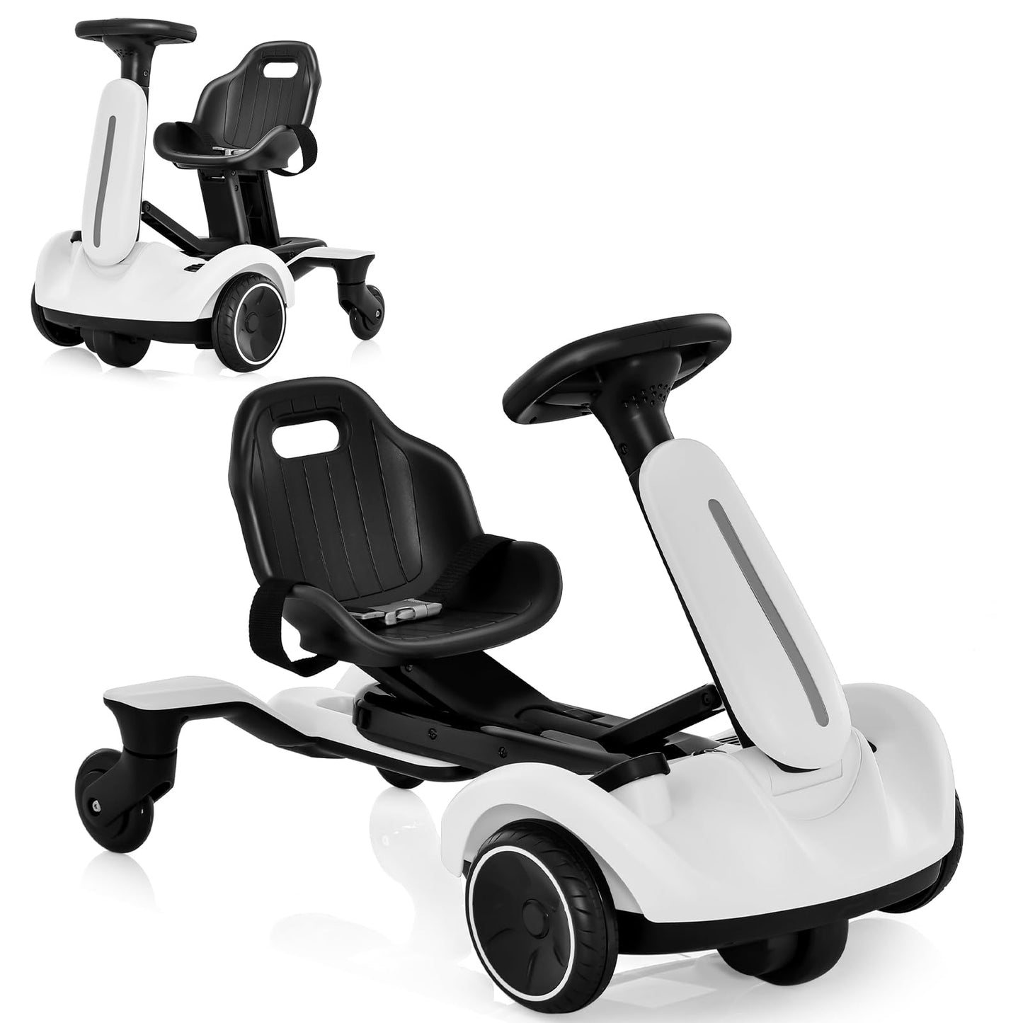 Ride on Drift Car, 6V Electric Ride-On Toy W/360-Degree Spin, 2-Position Adjustable Seat Up & Down