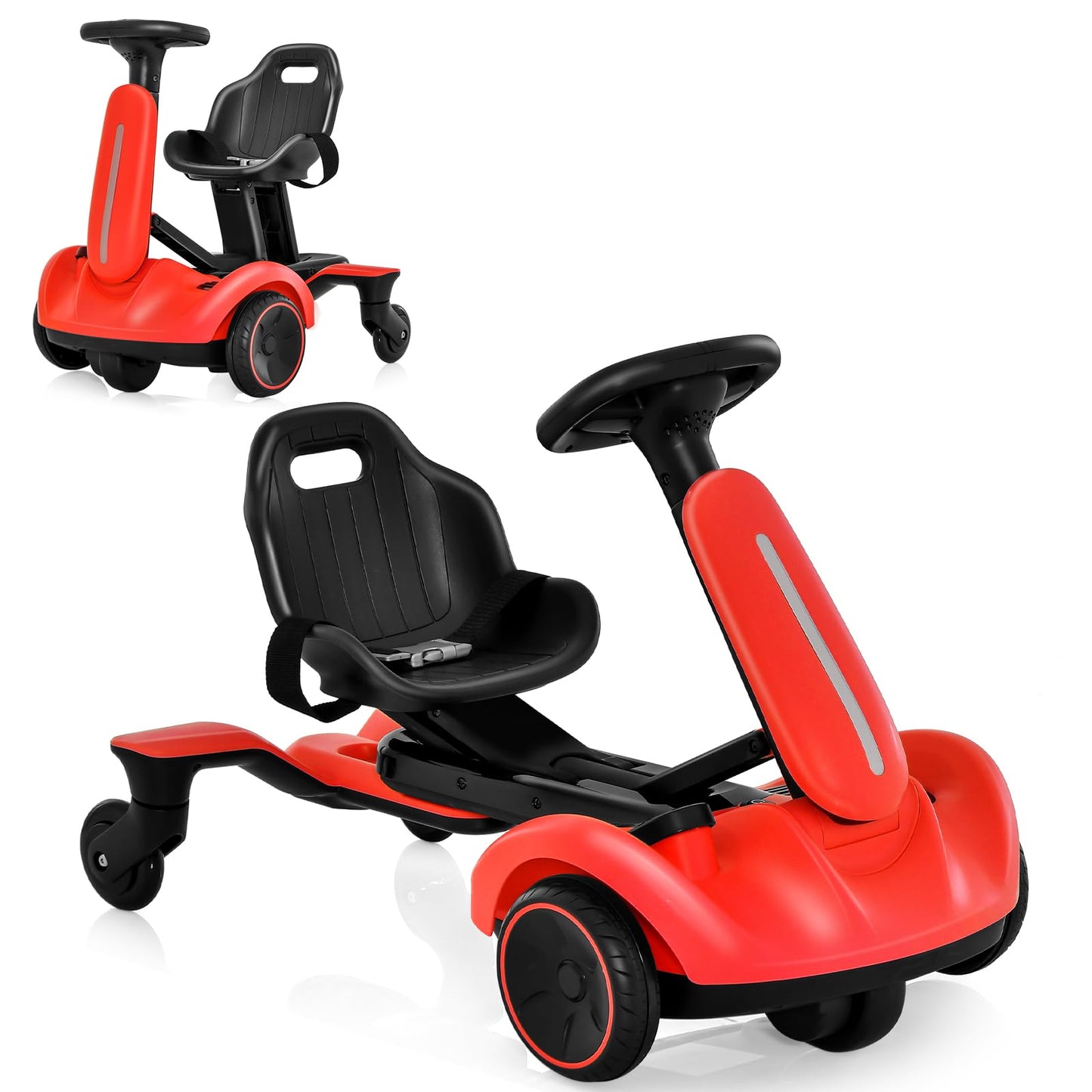 Ride on Drift Car, 6V Electric Ride-On Toy W/360-Degree Spin, 2-Position Adjustable Seat Up & Down